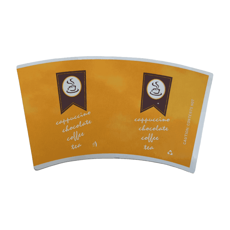 8.25OZ Paper Cucurbitulae rudis materiae PE coated paper calicem fan